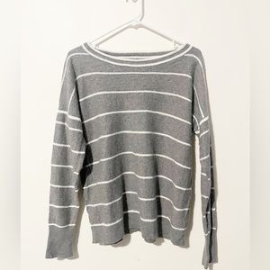 Banana Republic x Filpucci Italian Yarn Striped Boat Neck Knit Sweater